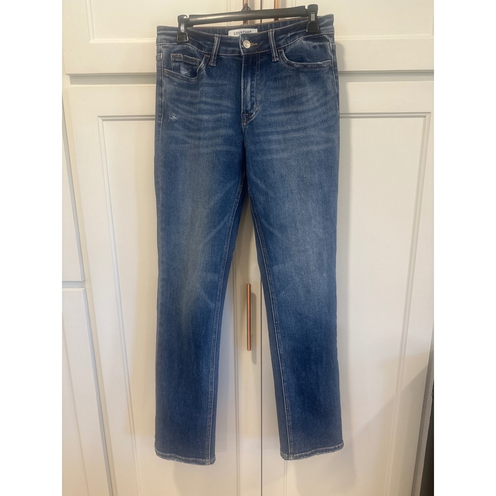 Lovervet by Vervet Womens Medium Wash Straight Leg Distressed Jeans
7/28 casual